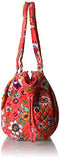 Vera Bradley Iconic Glenna Satchel-Signature, coral floral