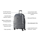 Titan X2 Hard Luggage International 21" Stylish Carryon Spinner (Gunmetal)
