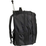 A.Saks Deluxe Expandable Wheeled Nylon Computer Backpack in Black