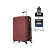 DUKAP Luggage - Intely Collection - Hardside Spinner 28'' inches with Integrated Weight Scale (Wine) - Suitcases with Wheels