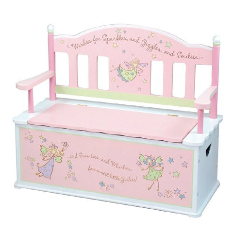 Wildkin Fairy Wishes Toy Box Bench