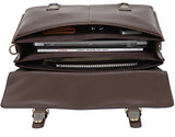Banuce Vintage Faux Leather Briefcase for Men PU Business Tote Messenger Satchel 14" Laptop Bag