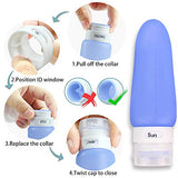 Travel Bottles , Wedama Leakproof Silicone Travel Containers with 6 Pcs TSA Approved Squeezable 3/2oz Travel Bottles & Accessories for Cosmetic Shampoo Conditioner Lotion Soap Liquids Toiletries