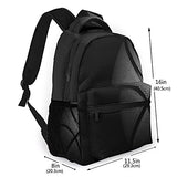 Multi leisure backpack,Single Black Basketball On, travel sports School bag for adult youth College Students