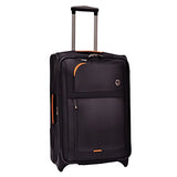 Traveler’S Choice  Birmingham Lightweight Expandable Rugged Rollaboard Rolling Luggage - Black