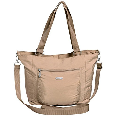 Baggallini Women'S Laptop Pocket Tote Shoulder Bag With Strap Mushroom/Teal