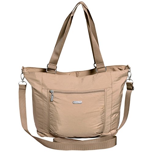 Baggallini Women'S Laptop Pocket Tote Shoulder Bag With Strap Mushroom/Teal