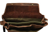 Dh Rohtaang Leather Messenger Bag For Men / Women Leather Laptop Messenger Briefcase Satchel Brown