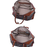 Addey Supply Company 20" Leather Canvas Duffle Bag Weekender Bag and Women 20 X 7 X 11 inch Caramel