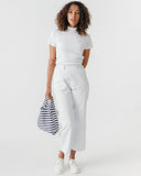 BAGGU Small Reusable Shopping Bag, Ripstop Nylon Grocery Tote or Lunch Bag, Sailor Stripe