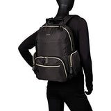 Kenneth Cole Reaction Women's Sophie Silky Nylon Anti-Theft RFID 15.0" Laptop & Tablet Travel Backpack Laptop, Black, One Size