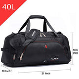 Swiss Alpen - Cervino Duffel - Water Resistant Durable 1680D Carry On Travel Duffel Bag Gym