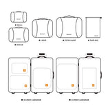 Gonex Packing Cubes Set, Lightweight Travel Organizers Bags 5pcs + 1 Shoe Bag+ 4 Reusable Zip