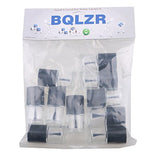BQLZR Black and Transparent 10ml Empty Glass Nail Polish Bottles Blushers With Black Dull Polish