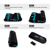 REDCAMP 85L Foldable Duffle Bag with Wheels 26", 1680D Oxford Collapsible Large Duffel Bag with Rollers for Camping Travel Gear, Black