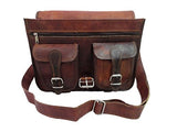 15X11" Vintage Leather Messenger Bag Satchel Cross Body Bag Laptop Macbook Bag