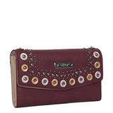 Nikky Women'S Rfid Blocking Trifold Wallet Travel Purse, Burgundy, One Size