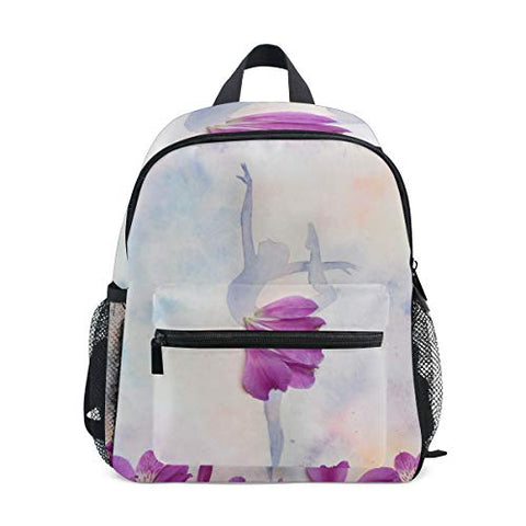 GIOVANIOR Watercolor Illustration Silhouette Of Ballet Dan Lightweight Travel School Backpack for