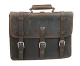 Vagabond Traveler 17" Macbook Pro Bag - 18" Full Leather Briefcase Backpack - Lb06.Db