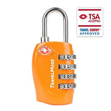 6 Pack TSA Approved Luggage Locks for Travel Safety, Small 4 Digit Combination Padlocks for Suitcases, Lockers & Bags
