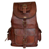 cuero 22" Genuine Large Leather Retro Rucksack Backpack College Bag,School Picnic Bag Travel