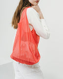 BAGGU Reusable Mesh Tote, Stylish and Eco-friendly Bag Ideal for the Gym or Beach, Poppy