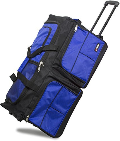 Hipack Carry-on Rolling Duffle Bag, Blue, 28-Inch