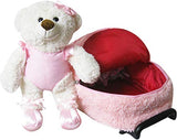 Kreative Kids Plush Rolling Backpack Ballet Bear, Pink
