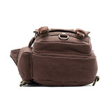 Augur Vintage Shoulder Bag Multi-Pockets Crossbody Messenger Bags Sling Shoulder Bag (Coffee)
