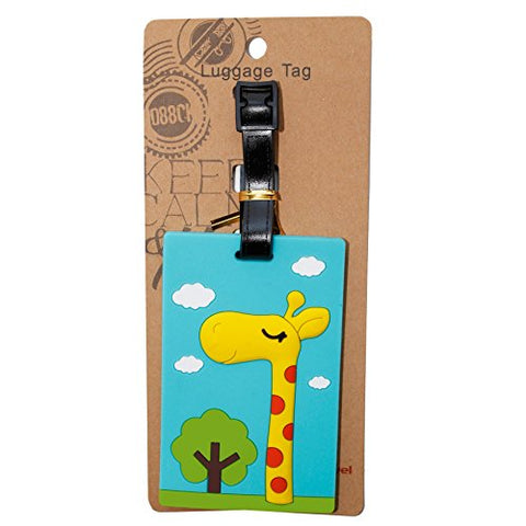 Diyjewelrydepot 1 Pc. Outdoor Giraffe Luggage Name Id Large Backpack Travel Bag Tag