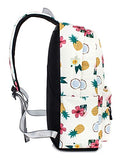 Leaper Pineapple School Backpack College Bags Women Daypack Travel Bag Beige