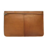 Piel Leather Three-Section Flap Portfolio, Saddle, One Size