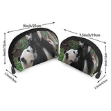 Makeup Bag Cute Panda Baby Portable Half Moon Toiletry Bags Holder For Women