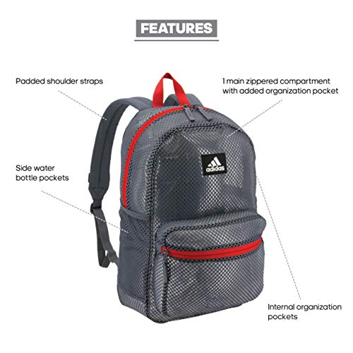 Shop adidas Hermosa II Mesh Backpack, Onix/ S Luggage Factory Shop adidas Hermosa II Mesh Backpack, Onix/ S Luggage Factory