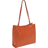 Piel Leather Medium Market Bag, Saddle, One Size