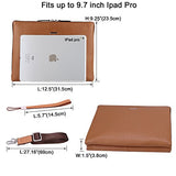 Banuce Sleeves Case for iPad and 11" Laptop Bag Leather Clutch Purse Shoulder Messenger Bag