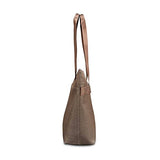 Hartmann Century Top Zip Tote Sling Tote, Mocha Monogram