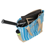 Ame And Lulu Ticking Stripe Tennis Tote Bag