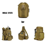 Tactical MOLLE Phone Pouch Bag Gear Waterproof Waist Belt Pack For Hunting Trekking (CP camo)