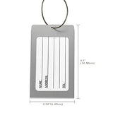 Pack Of 2 Luggage Tags, Aluminum Metal Travel Id Tag Business Card Holder Name Address Identifier