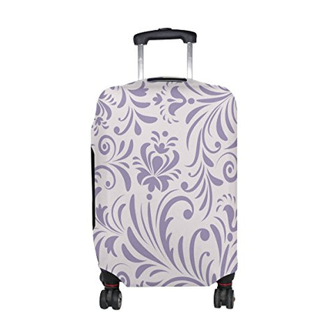 GIOVANIOR Retro Roman Purple Floral Luggage Cover Suitcase Protector Carry On Covers
