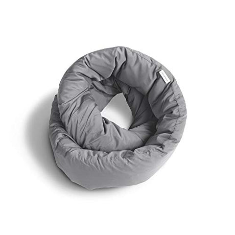 Huzi Infinity Pillow - Design Power Nap Pillow, Travel and Neck Pillow (Grey)