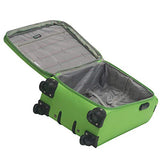 Mia Toro Italy Civetta Softside 24 Inch Spinner Luggage, Green