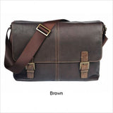 Hendrix Double Buckle Messenger Color: Brown