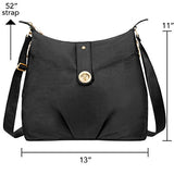 Baggallini Helsinki Travel Tote Bag Gold Hardware, Black, One Size