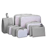 G4Free 9 Set Packing Cubes - Water Resistant Mesh Travel Luggage Accessories Packing Organizer with