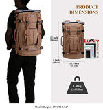 WITZMAN Canvas Backpack Vintage Travel Backpack Large Laptop Bags Convertible Shoulder Rucksack (A519-1 Brown)
