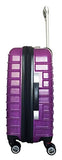 3 Pc Luggage Set Suitcase Hardside Rolling 4 Wheel Spinner Upright Carryon Travel Purple