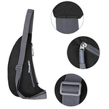 G4Free Black Sling Bag Chest Crossbody Bag Lightweight Sling Backpack One Strap Shoulder Backpack