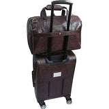 Amerileather Traveler Rock-Print Two Piece Spinner Wheels Luggage Set (Dark